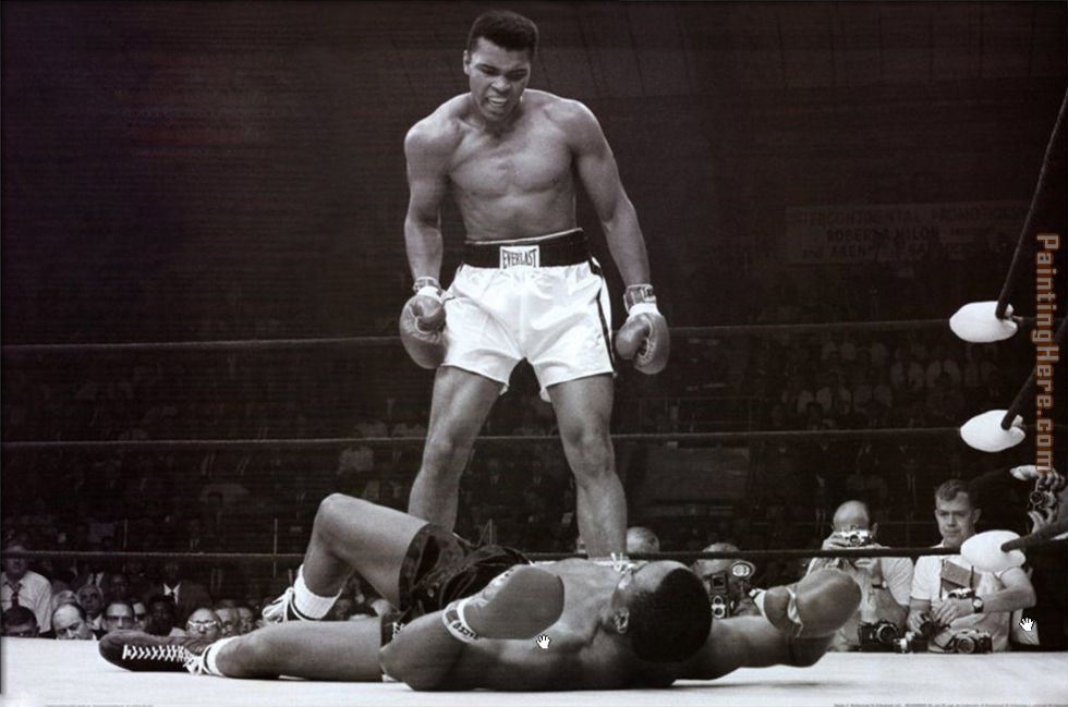Muhammad Ali vs. Sonny Liston painting - Unknown Artist Muhammad Ali vs. Sonny Liston art painting